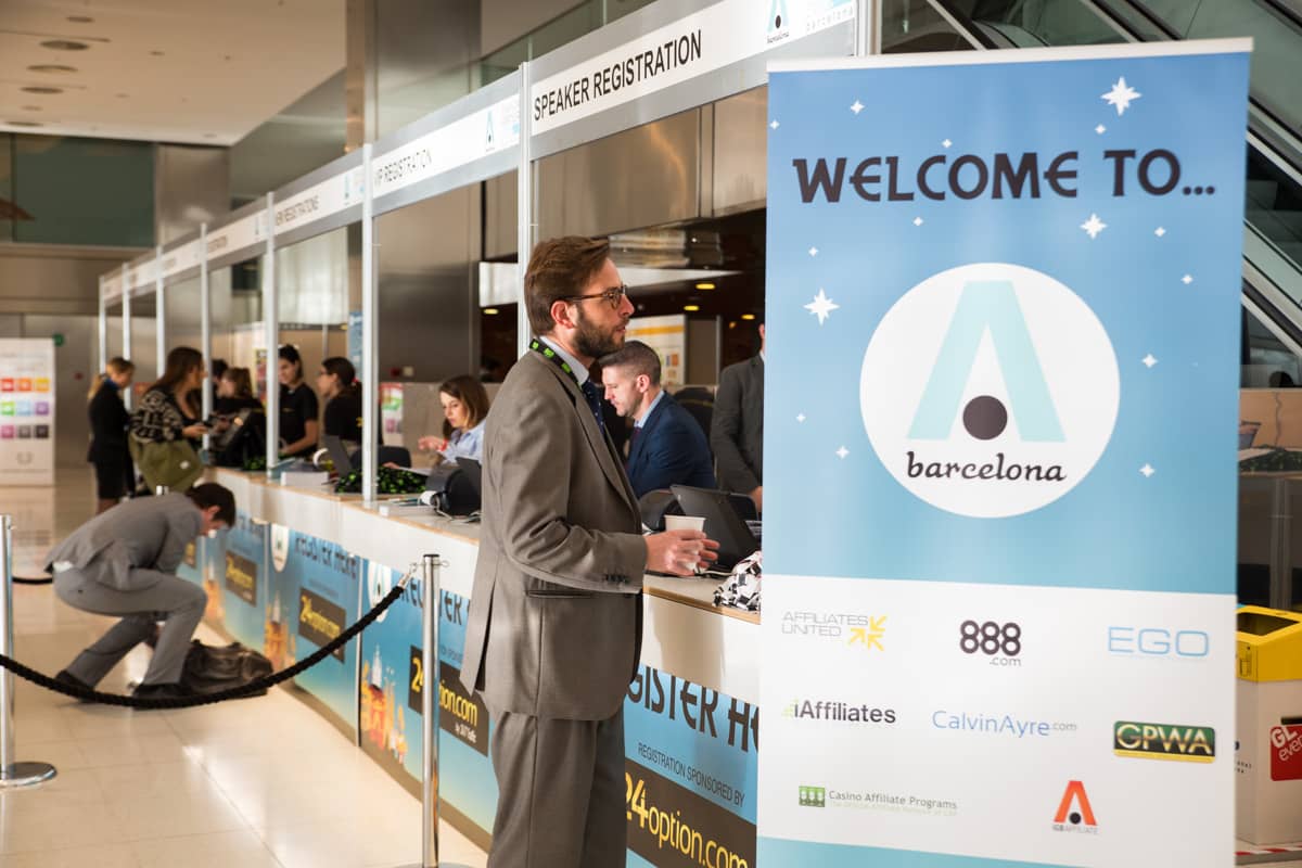 iGaming stands and speaker registration area, Photo reportage