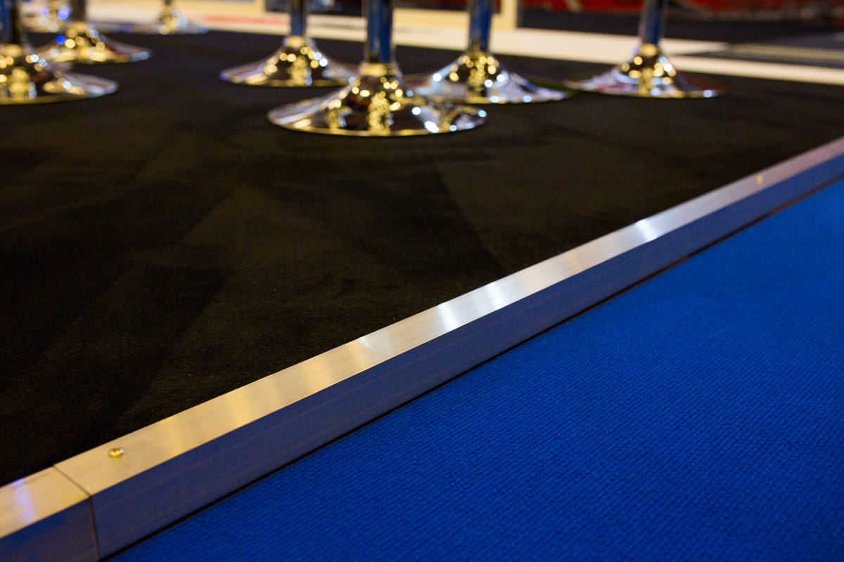 Blue and black carpets, iGaming 2014, Event Production