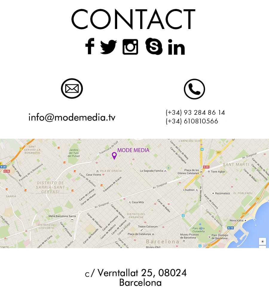 Contact information, Video production company Barcelona