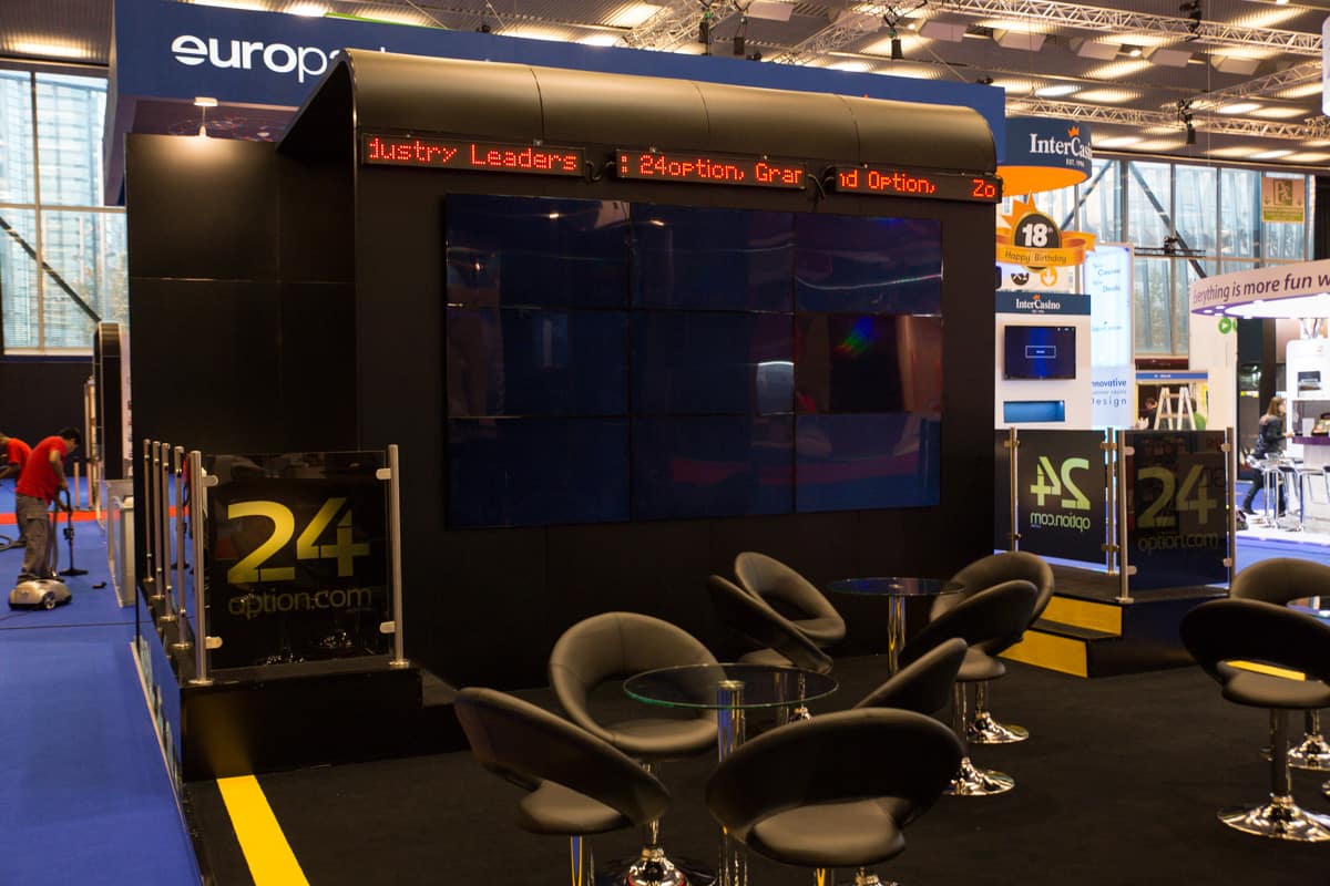 24Option stand, iGaming 2014, Agency Photographs