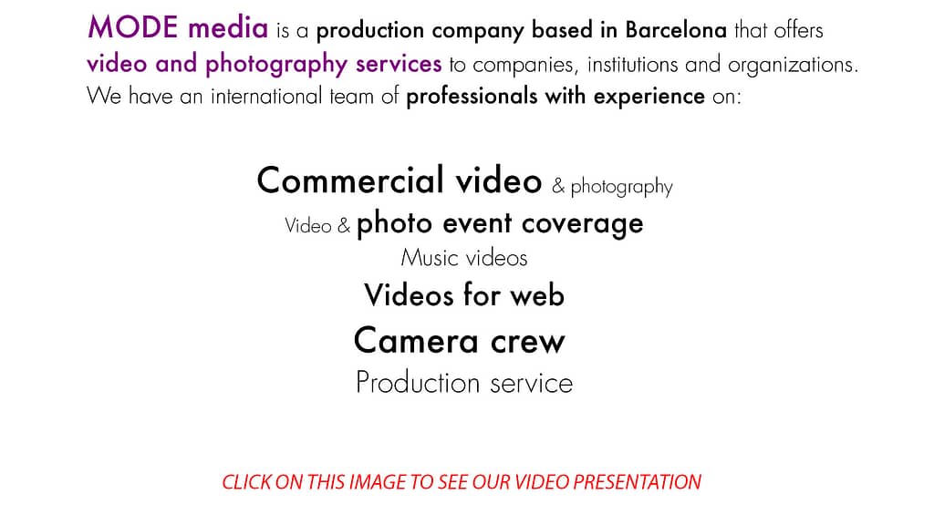 Mode Media, Audiovisual Production Services