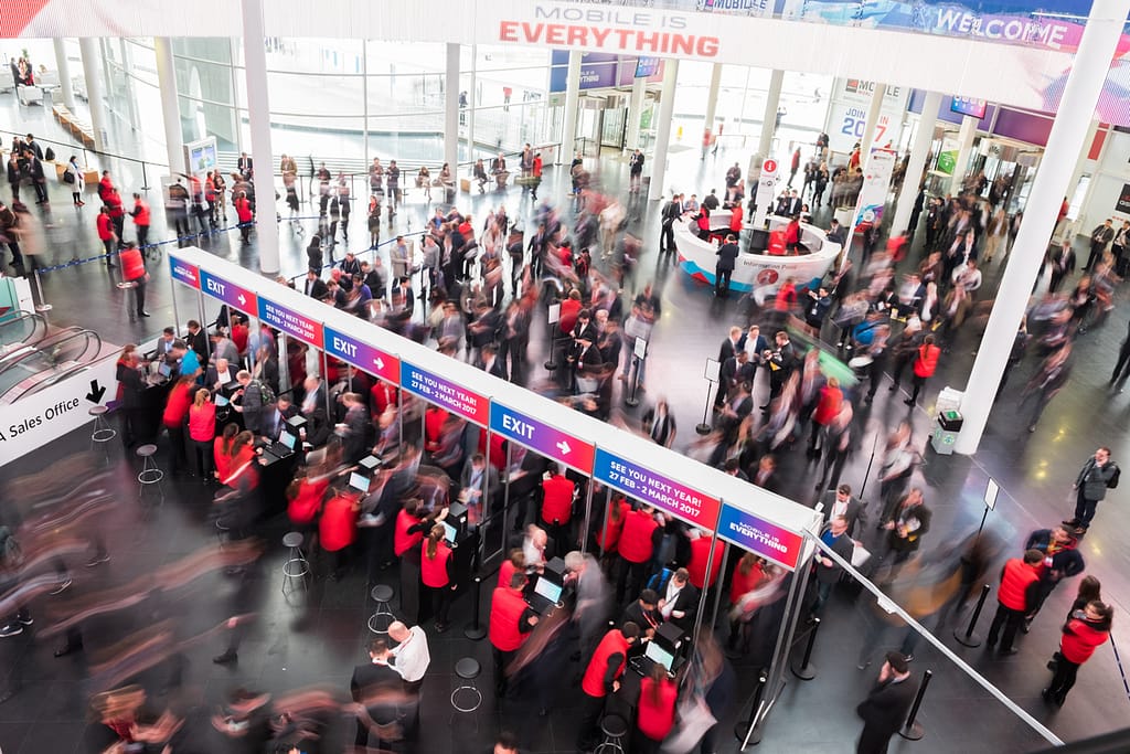 Crowd at the Mobile World Congress