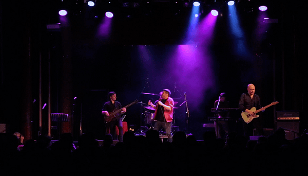 Musicians performing on stage